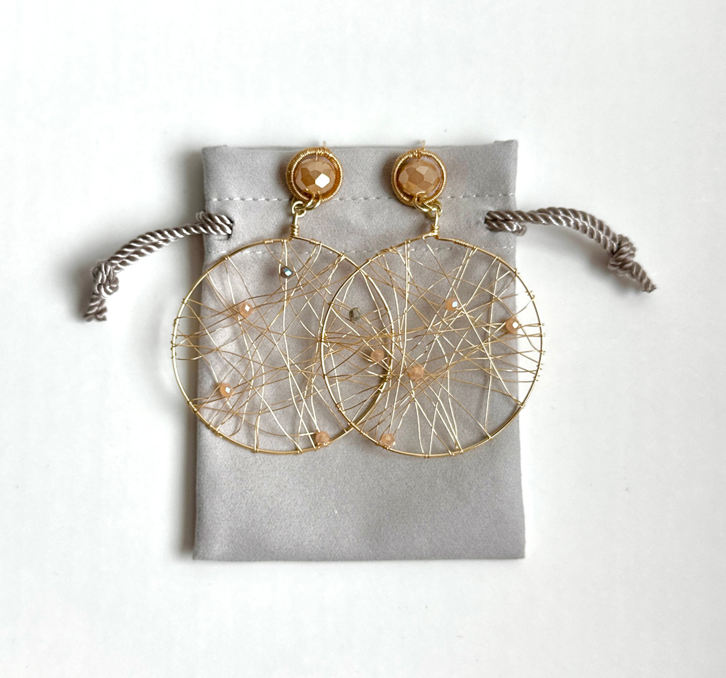 Gold Dazzle Stud Hoops