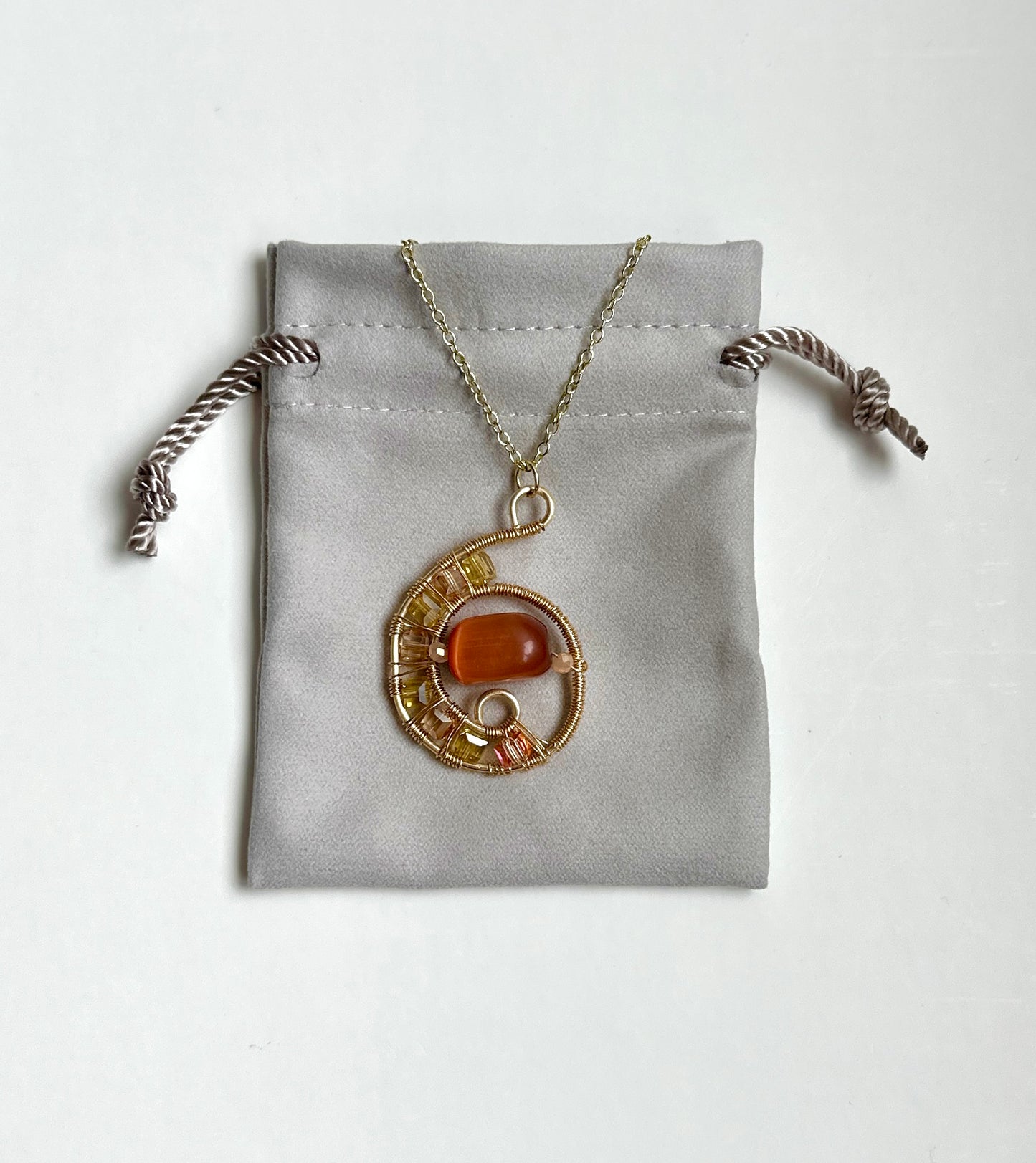 Carnelian Swirl Necklace