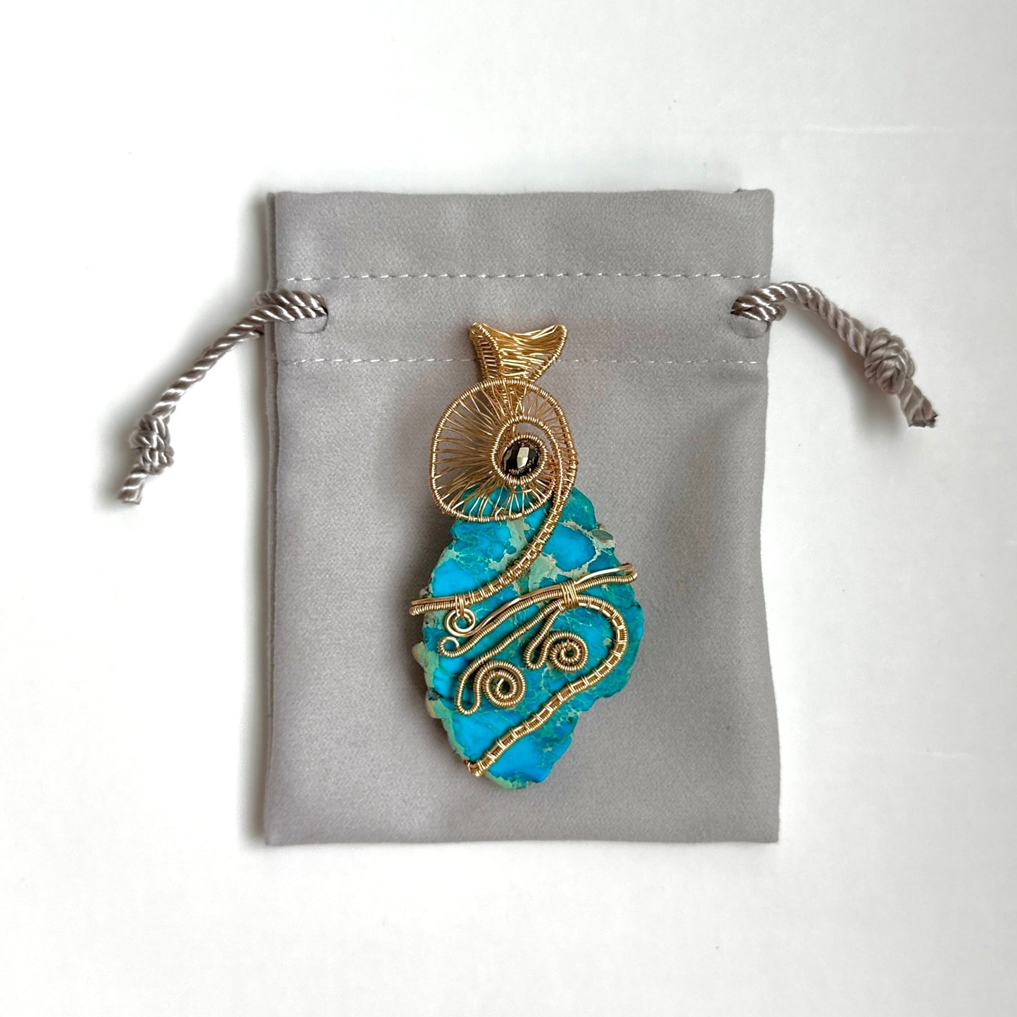 Turquoise Spiral Pendant