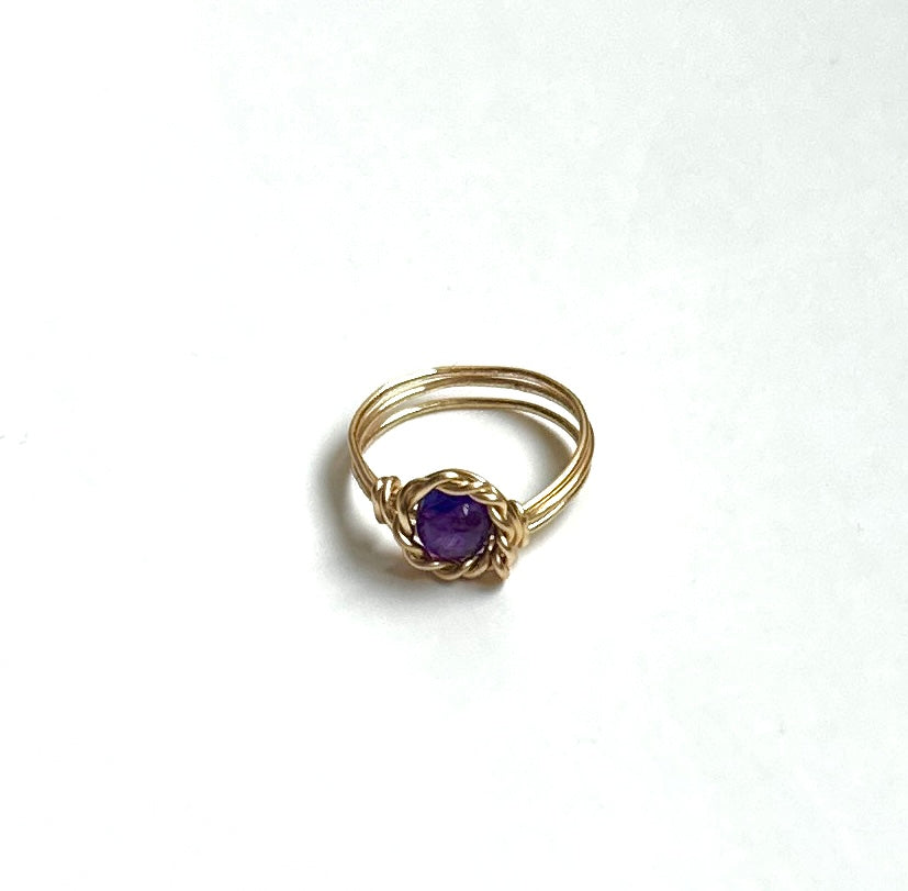 Amethyst Gold Plated Ring