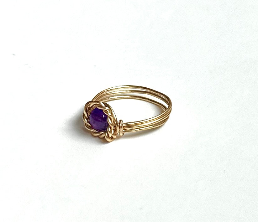 Amethyst Gold Plated Ring