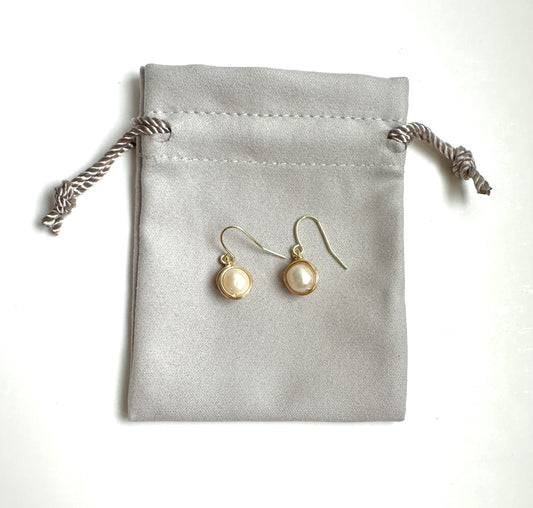 Simple Faux Pearl Earrings