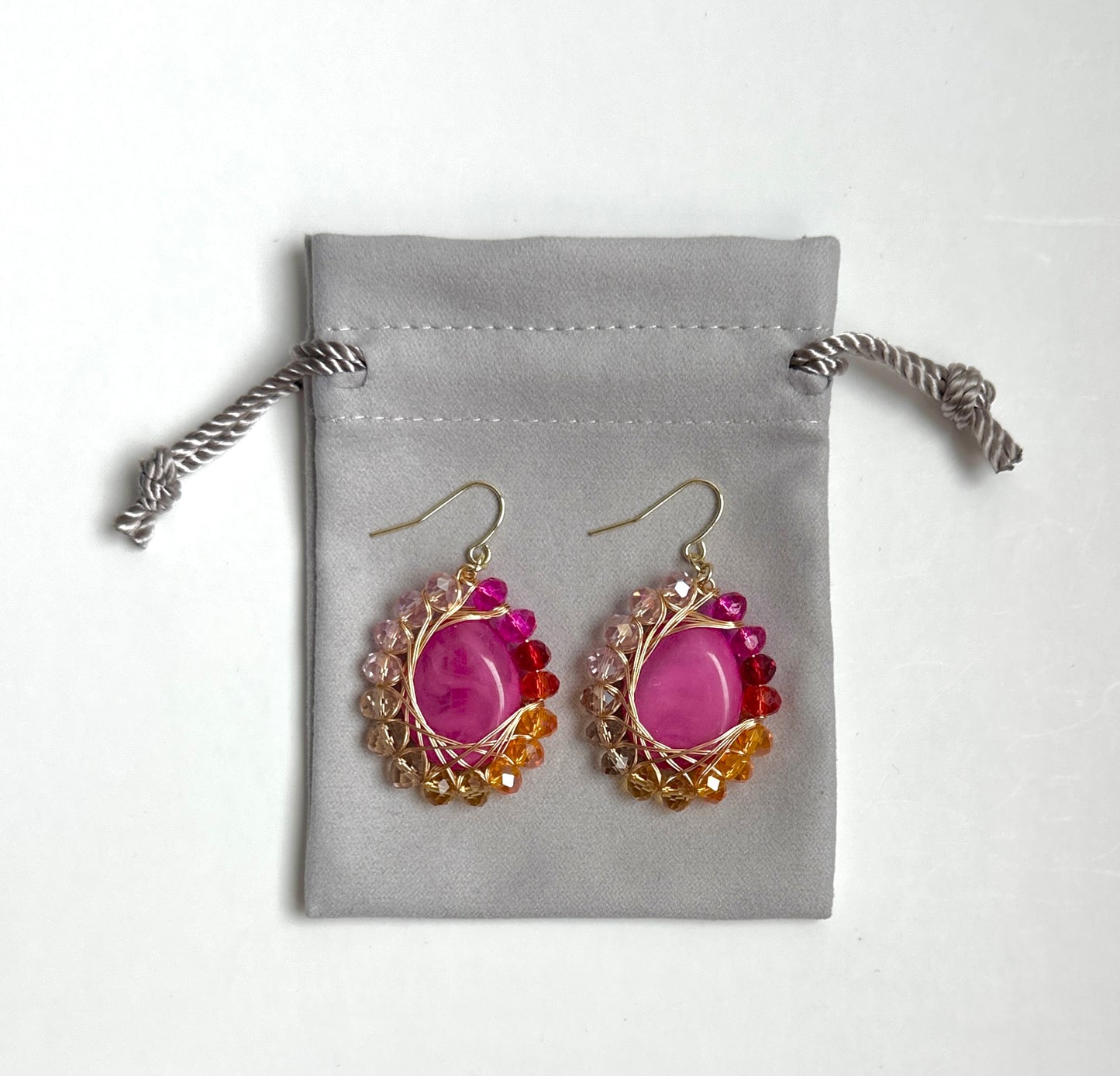 Hot Pink Statement Earrings